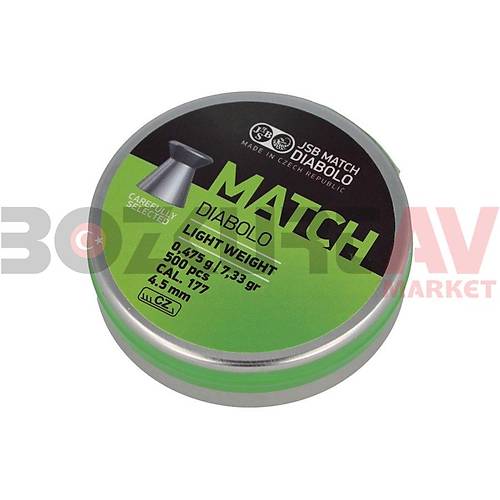 JSB Diabolo Match Light 4,50 mm Haval Tfek Samas (7,33 Grain - 500 Adet)