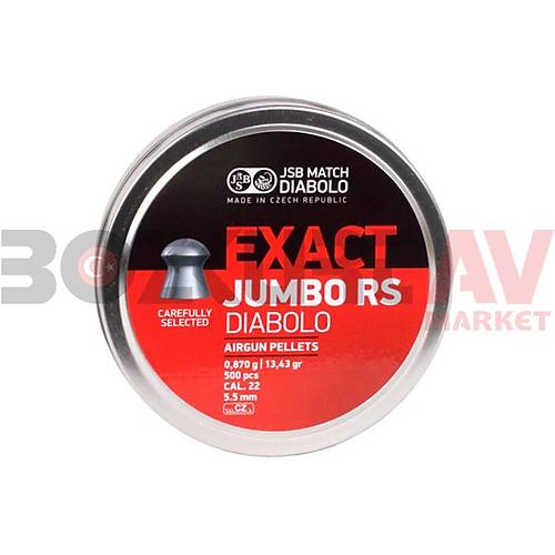 JSB Diabolo Exact Jumbo RS 5,52 mm Haval Tfek Samas (13,43 Grain - 500 Adet)