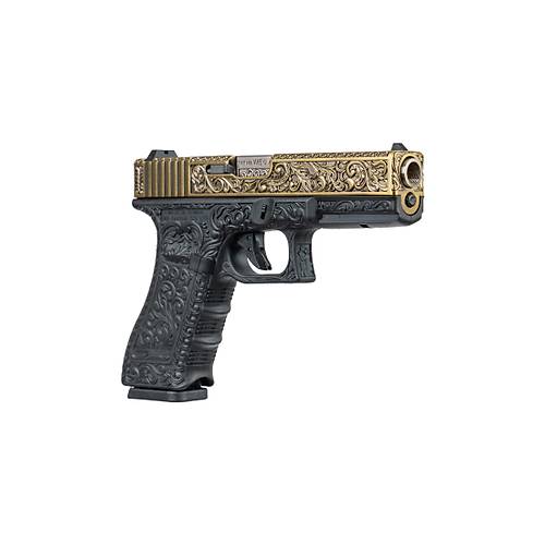 We Glock 17 Ivory Grav�rl� Blowback Airsoft Haval� Tabanca