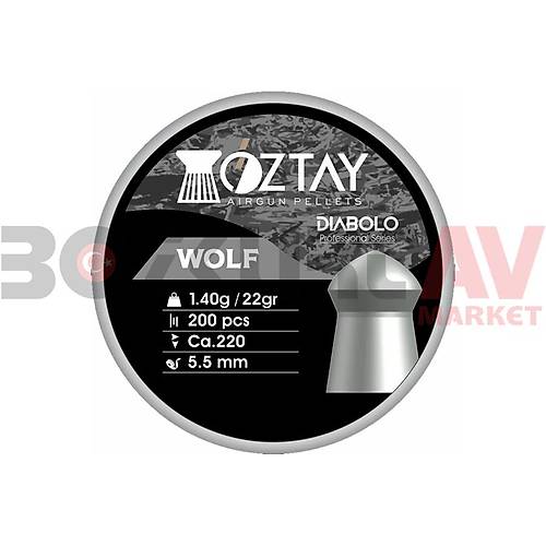 ztay Wolf 5,5 mm Haval Tfek Samas (22 Grain - 200 Adet)