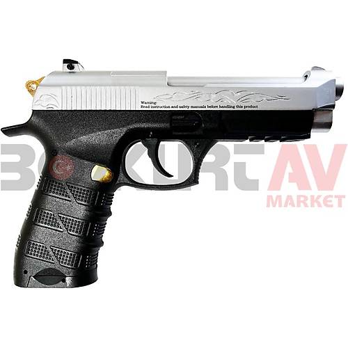 Ekol ES P92B Beyaz Altn lemeli Blowback Haval Tabanca (Ultimate Combo)