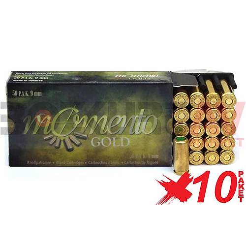 Momento Gold 9 mm 10 Paket Kurusk Tabanca Mermisi