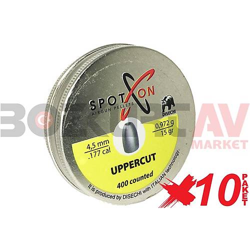 Spot On Uppercut 4,5 mm 10 Paket Haval Tfek Samas (15 Grain - 4000 Adet)