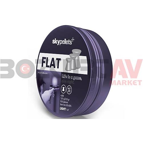 Skypellets Flat Light 4,5 mm Haval Tfek Samas (7,87 Grain - 500 Adet)