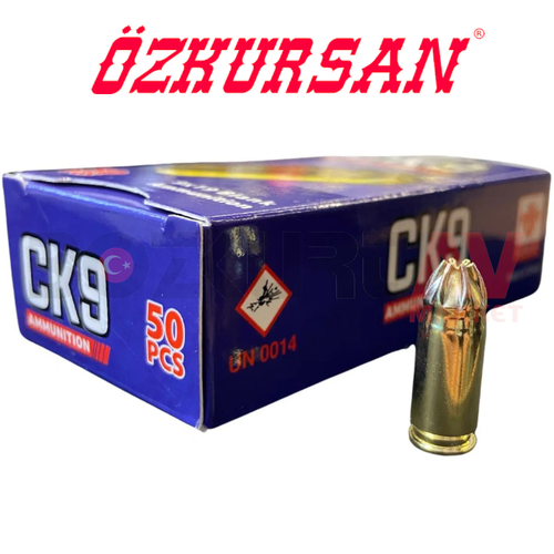 �zkursan CK9 9x19 mm Ger�ek Tabanca Manevra Mermisi