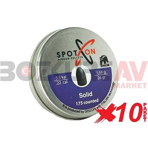 Spot On Solid 5,5 mm 10 Paket Haval Tfek Samas (26 Grain - 1750 Adet)