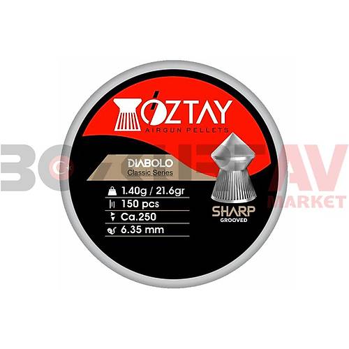 ztay Sharp Grooved 6,35 mm Haval Tfek Samas (21,6 Grain - 150 Adet)