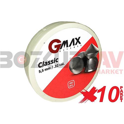 GMax Defense Classic 5,5 mm 10 Paket Haval Tfek Samas (1000 Adet)