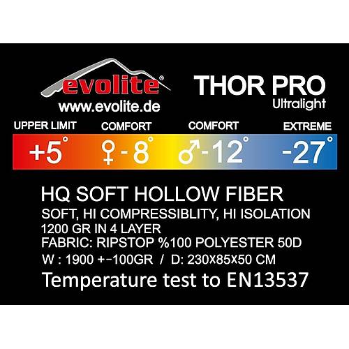 Evolite Thor Pro Ultralight -27C Uyku Tulumu