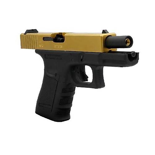 We Glock 19 GEN 3 Titanium Gold Blowback Airsoft Haval� Tabanca