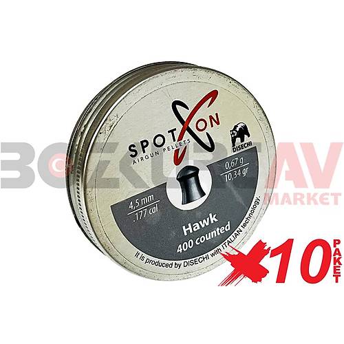 Spot On Hawk 4,5 mm 10 Paket Haval Tfek Samas (10,34 Grain - 4000 Adet)