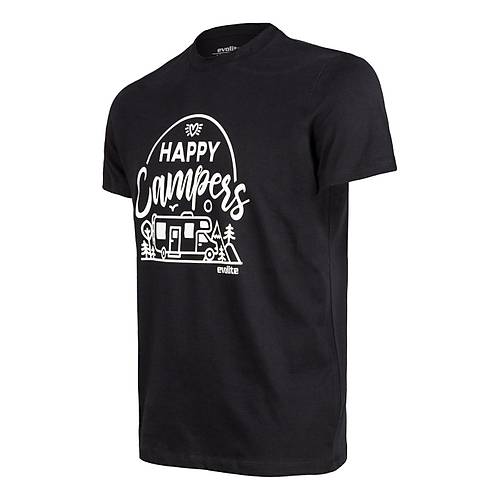 Evolite Happy Campers T-shirt-Siyah