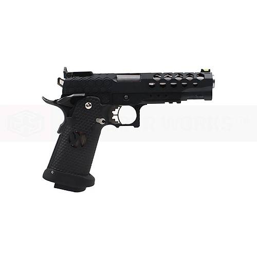 AW Custom 5.1 HEX-CUT Black Hi-Capa Blowback Airsoft Haval� Tabanca