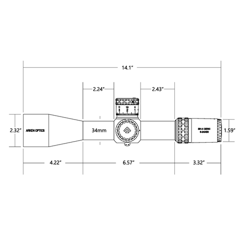 Arken Optics SH-4J 6-24X50 FFP MIL VPR Zero Stop Tfek Drbn