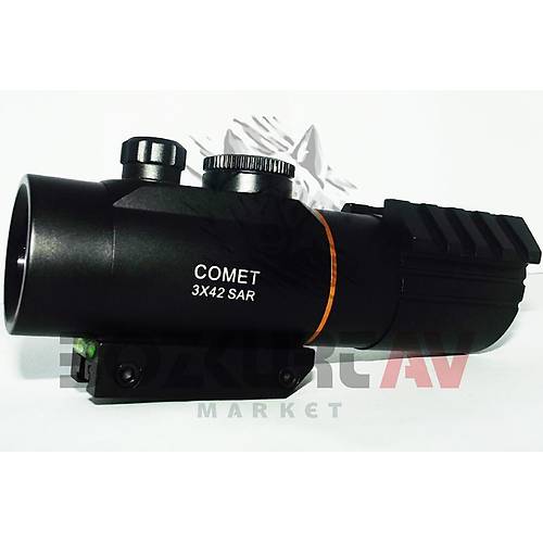 Comet 3x42 SAR 11 mm / Weaver Hedef Noktalayc Red Dot Sight