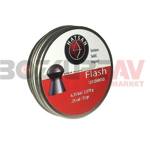 Hatsan Flash 6,35 mm Haval Tfek Samas (32 Grain - 125 Adet)