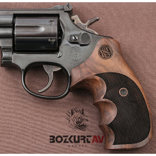 Smith & Wesson 357 Baklava Ceviz Tabanca Kabzas