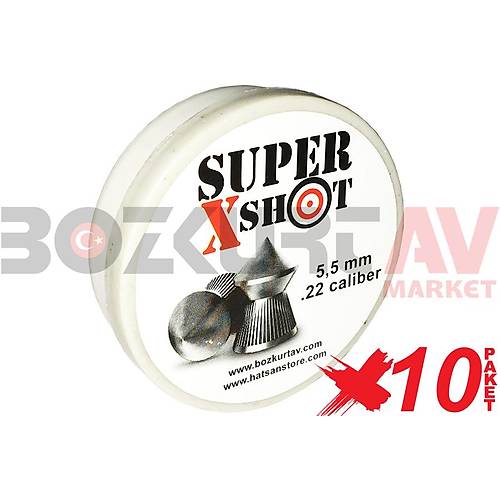 Super X Shot 5,5 mm 10 Paket Haval Tfek Samas (1000 Adet)