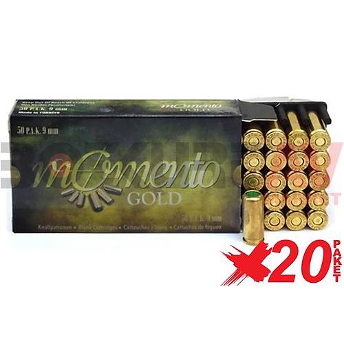 Momento Gold 9 mm 20 Paket Kurusk Tabanca Mermisi