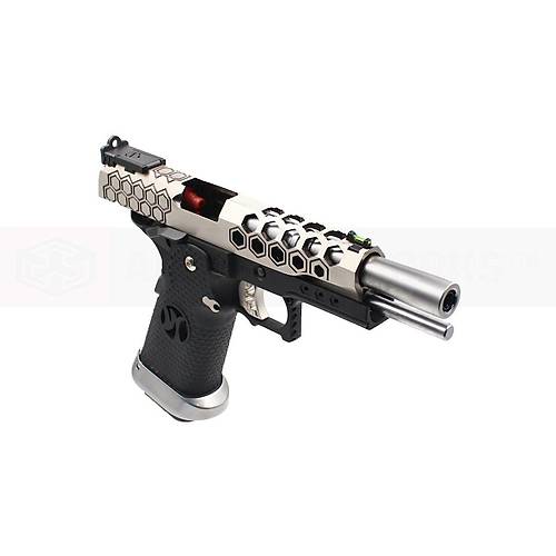 AW Custom 5.1 HEX-CUT Silver Hi-Capa Blowback Airsoft Haval� Tabanca