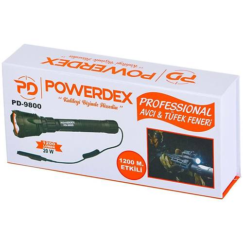 Powerdex PD-9800 arjl 1200 Lmen El Feneri 15 Watt