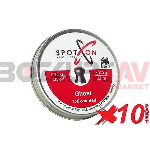 Spot On Ghost 6,35 mm 10 Paket Haval Tfek Samas (32 Grain - 1500 Adet)