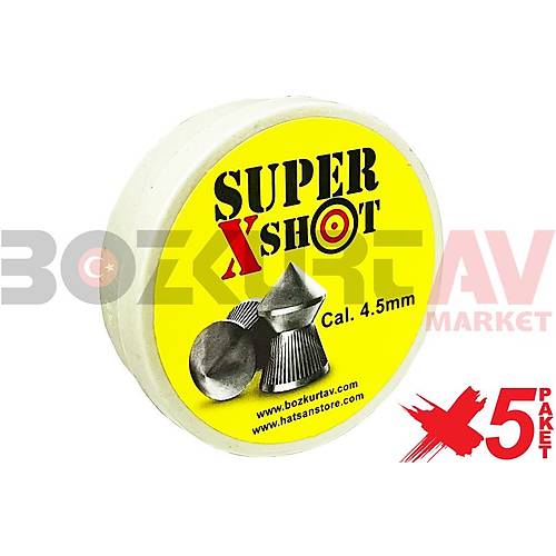 Super X Shot 4,5 mm 5 Paket Haval Tfek Samas (750 Adet)