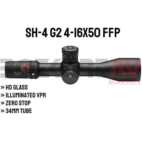 Arken Optics SH-4 GEN2 4-16x50 FFP VPR (MRAD) Tfek Drbn