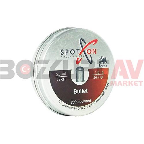 Spot On Bullet 5,5 mm Haval Tfek Samas (24,69 Grain - 200 Adet)
