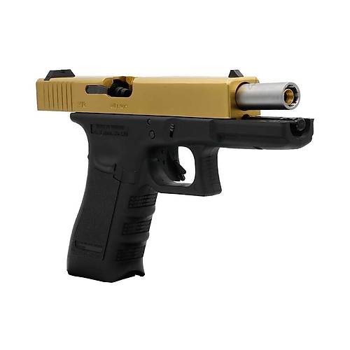 We Glock 17 GEN 3 Titanium Gold Blowback Airsoft Haval� Tabanca