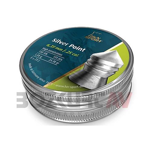 H&N Silver Point 6,35 mm Haval Tfek Samas (24,38 Grain - 150 Adet)