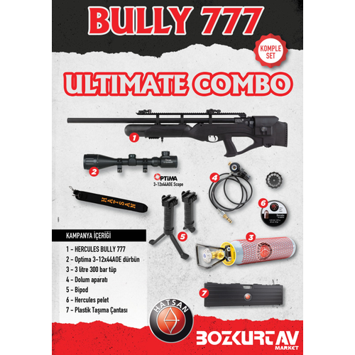 Kampanyal Hatsan Hercules BULLY 777 QE PCP Haval Tfek (ULTIMATE COMBO)