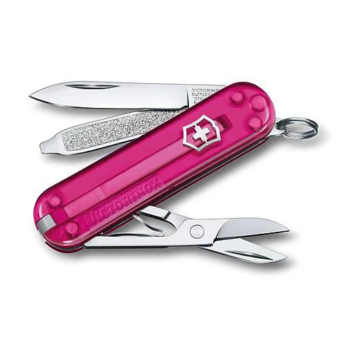 Victorinox 0.6223.T5G Classic effaf Pembe ak