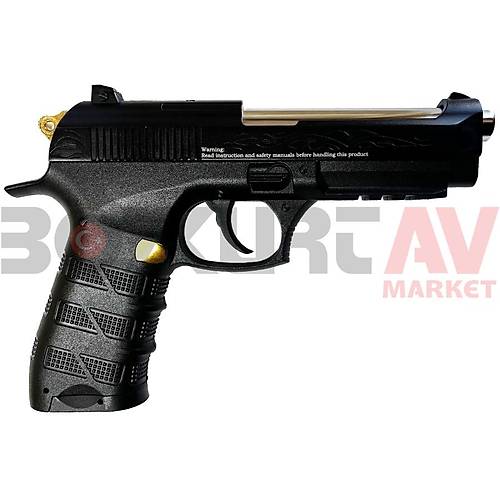 Ekol ES P92B Siyah Altn lemeli Blowback Haval Tabanca (Ultimate Combo)