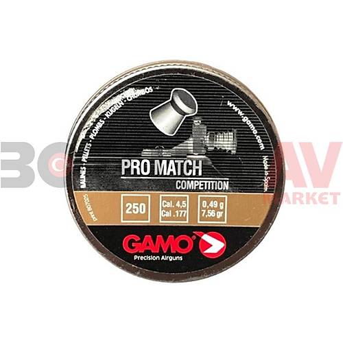 Gamo Pro Match 4,5 mm Haval Tfek Samas (7,56 Grain - 250 Adet)