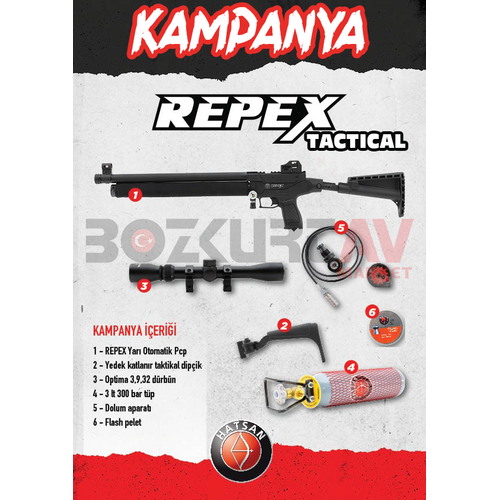 Kampanyal Hatsan REPEX Tactical Yar Otomatik PCP Haval Tfek (ULTIMATE COMBO)