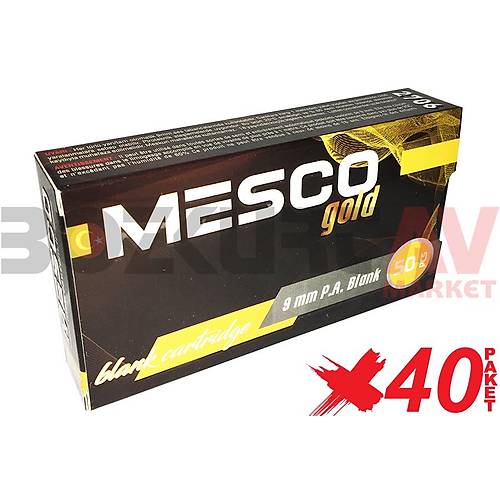 Mesco Gold 9 mm 40 Paket Kurusk Tabanca Mermisi
