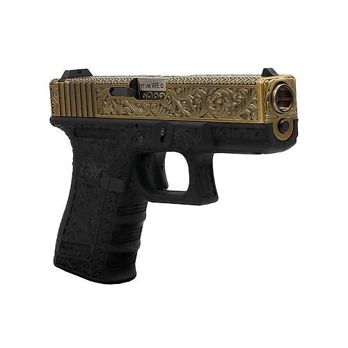 We Glock 19 Ivory Grav�rl� Blowback Airsoft Haval� Tabanca