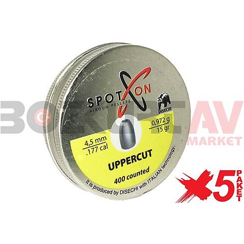 Spot On Uppercut 4,5 mm 5 Paket Haval Tfek Samas (15 Grain - 2000 Adet)