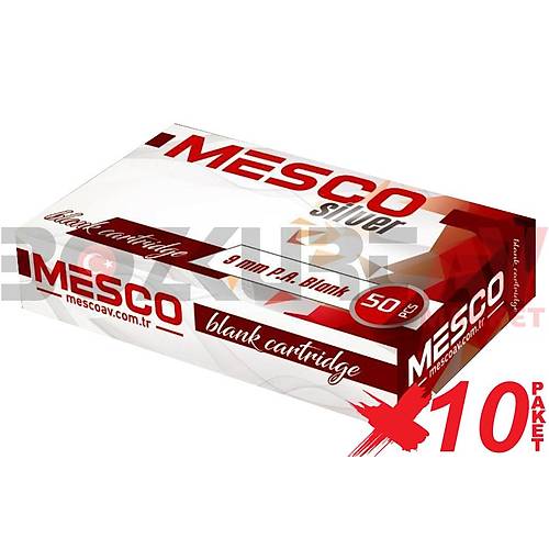 Mesco Silver 9 mm 10 Paket Kurusk Tabanca Mermisi