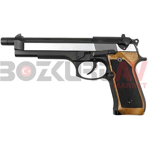 WE Beretta M-92 Long Wood Blowback Airsoft Haval Tabanca (Green Gas)