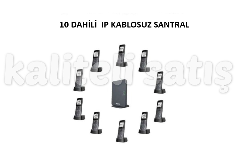 Yealink W71P/H  IP 10 Dahili Dect Telsiz Kablosuz Telefon Santrali