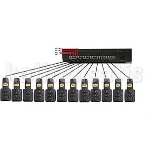 Fortel P832 4 Harici 12 Dahili PBX Gigaset A120 Kablosuz Telefon Santrali