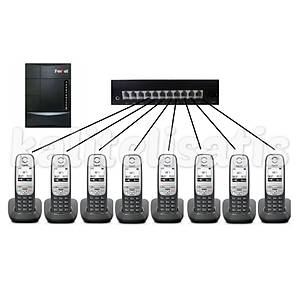 Fortel Z308 3 Harici 8 Dahili PBX Gigaset A690 Kablosuz Telefon Santrali