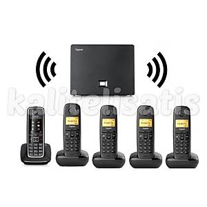Gigaset Analog &IP 5 Dahili Dect Telsiz Kablosuz Telefon Santrali C530 & A270