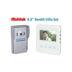 Multitek RL-B43M 4,3 in� LCD Renkli G�r�nt�l� Daire Telefon Villa Set