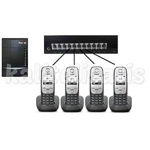 Fortel Z308 3 Harici 4 Dahili PBX Gigaset A690 Kablosuz Telefon Santrali