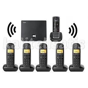 Gigaset Analog &IP 6 Dahili Dect Telsiz Kablosuz Telefon Santrali C530 & A270