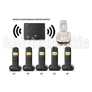 Gigaset Analog &IP 6 Dahili Dect Telsiz Kablosuz Telefon Santrali (CL540)