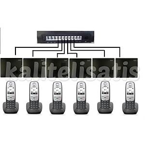Fortel Z308 3 Harici 6 Dahili PBX Gigaset A415 Kablosuz Telefon Santrali